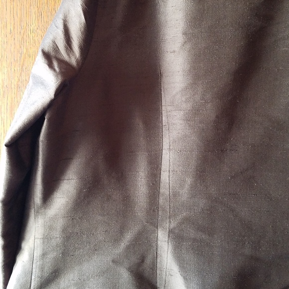 Bloomingdale's Brown Silk 2Pc Top & Jacket 16 - Picture 6 of 6
